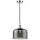 Bell 12" LED Mini Pendant - Polished Chrome - Plated Smoke Shade
