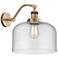 Bell 13" High Brushed Brass Sconce w/ Seedy Shade