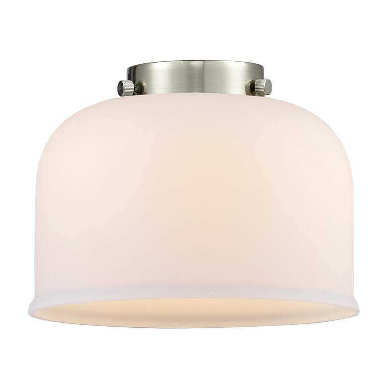 Image 6 Bell 13" High Brushed Brass Wall Sconce with White Shade more views
