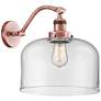 Bell 13" High Copper Sconce w/ Clear Shade