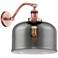 Bell 13" High Copper Sconce w/ Plated Smoke Shade