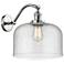 Bell 13" High Polished Chrome Sconce w/ Seedy Shade