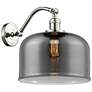 Bell 13" High Polished Nickel Sconce w/ Plated Smoke Shade