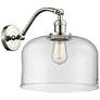 Bell 13" High Polished Nickel Wall Sconce with Clear Glass