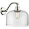 Bell 13" High Polished Nickel Wall Sconce with Clear Glass