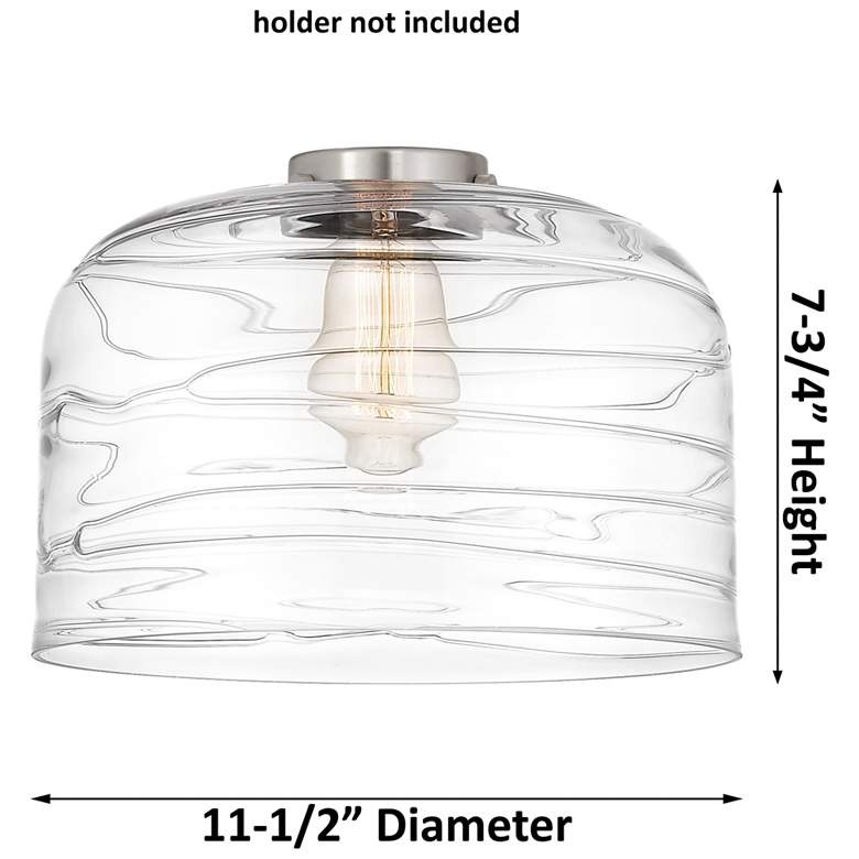 Image 4 Bell 11 1/2"W Polished Nickel Ceiling Light w/ White Glass more views