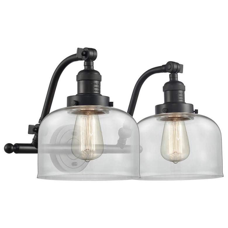 Image 1 Bell 18" 2 Light Oil Rubbed Bronze LED Bath Light w/ Clear Shade