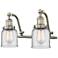 Bell 18" Wide 2 Light Brushed Satin Nickel Bath Vanity Light w/ Clear