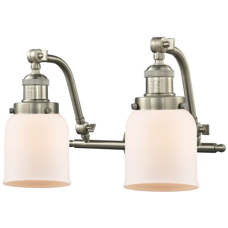 Image 1 Bell 18" Wide 2 Light Brushed Satin Nickel Bath Vanity Light w/ White