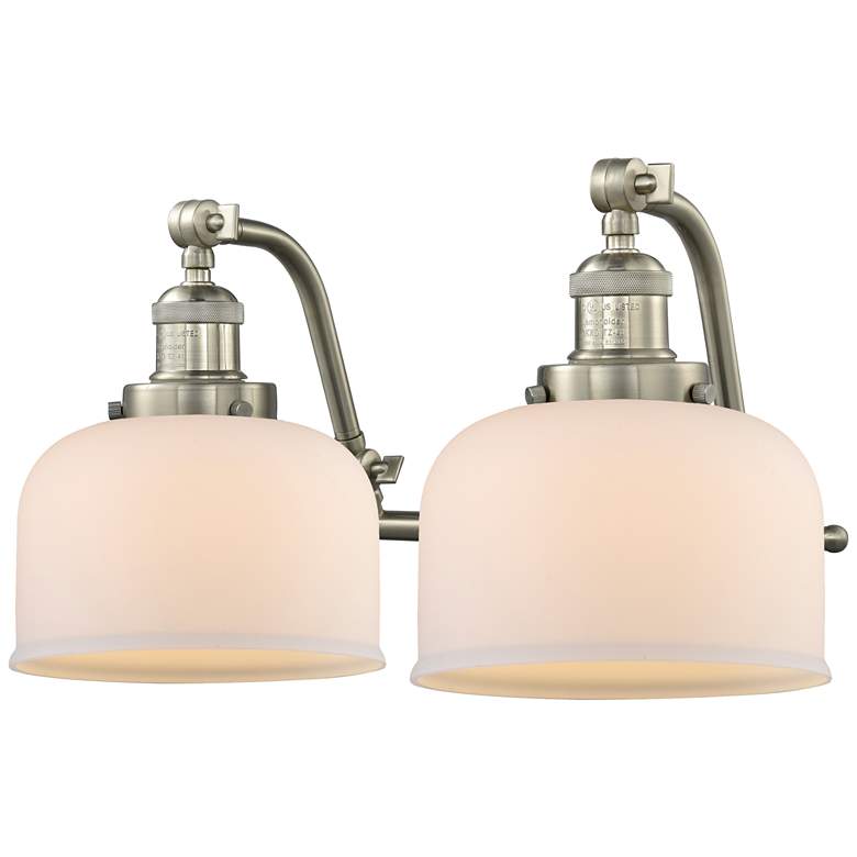 Image 1 Bell 18" Wide 2 Light Brushed Satin Nickel Bath Vanity Light w/ White