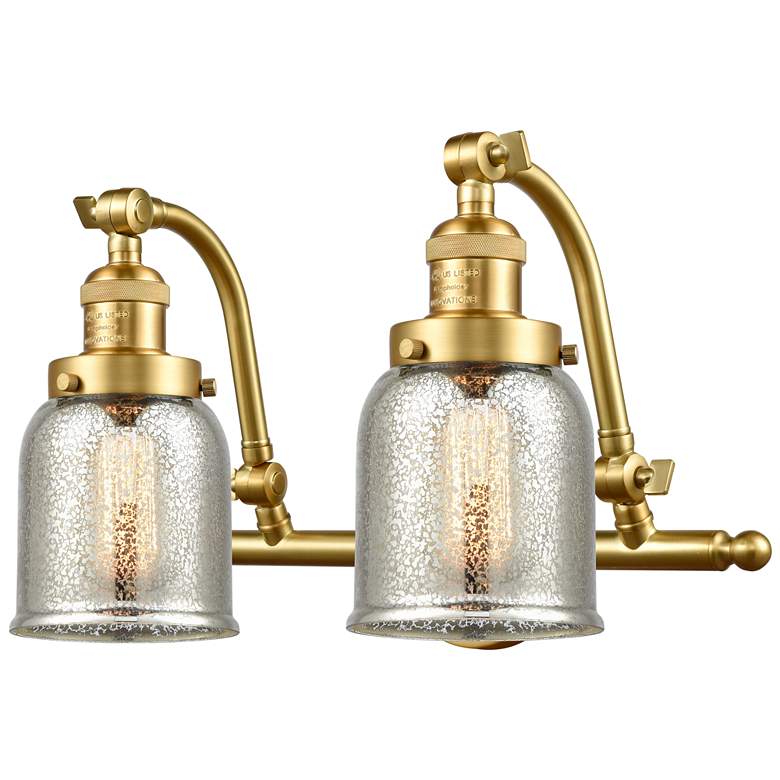 Image 1 Bell 18" Wide 2 Light Gold Bath Vanity Light w/ Silver Plated Mercury
