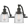 Bell 18" Wide 2 Light Oil Rubbed Bronze Bath Vanity Light w/ Clear Sha