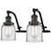 Bell 18" Wide 2 Light Oil Rubbed Bronze Bath Vanity Light w/ Clear Sha