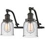Bell 18" Wide 2 Light Oil Rubbed Bronze Bath Vanity Light w/ Seedy Sha
