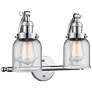 Bell 18" Wide 2 Light Polished Chrome Bath Vanity Light w/ Clear Shade