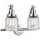 Bell 18" Wide 2 Light Polished Chrome Bath Vanity Light w/ Clear Shade