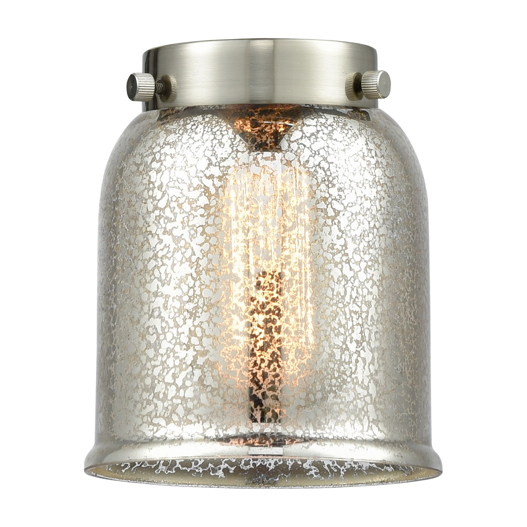 Image 4 Bell 18"W 2 Light Bronze Bath Vanity Light w/ Silver Plated Mercury Sh more views