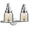 Bell 18"W 2 Light Polished Chrome Bath Light w/ Mercury Shade