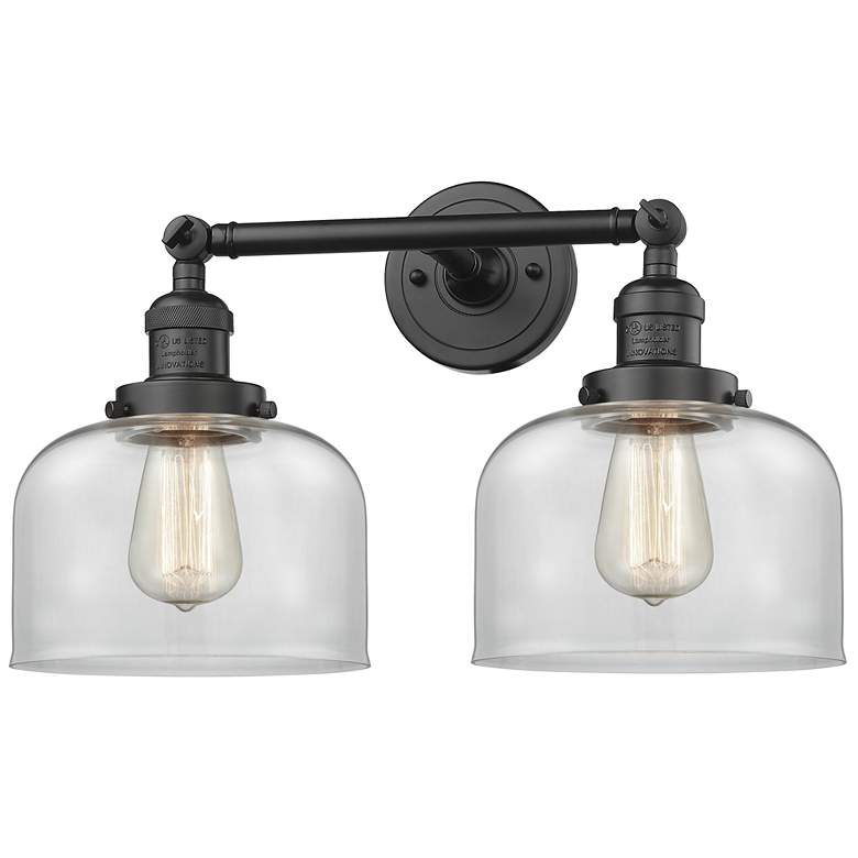 Image 1 Bell 2 Light 19" LED Bath Light - Oil Rubbed Bronze - Clear Shade