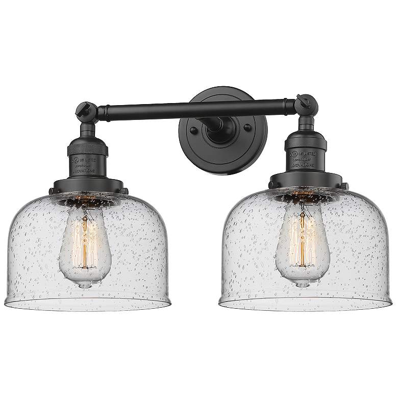 Image 1 Bell 2 Light 19" LED Bath Light - Oil Rubbed Bronze - Seedy Shade
