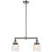 Bell - 2 Light 21" Island Light - Brushed Satin Nickel - Deco Swirl S