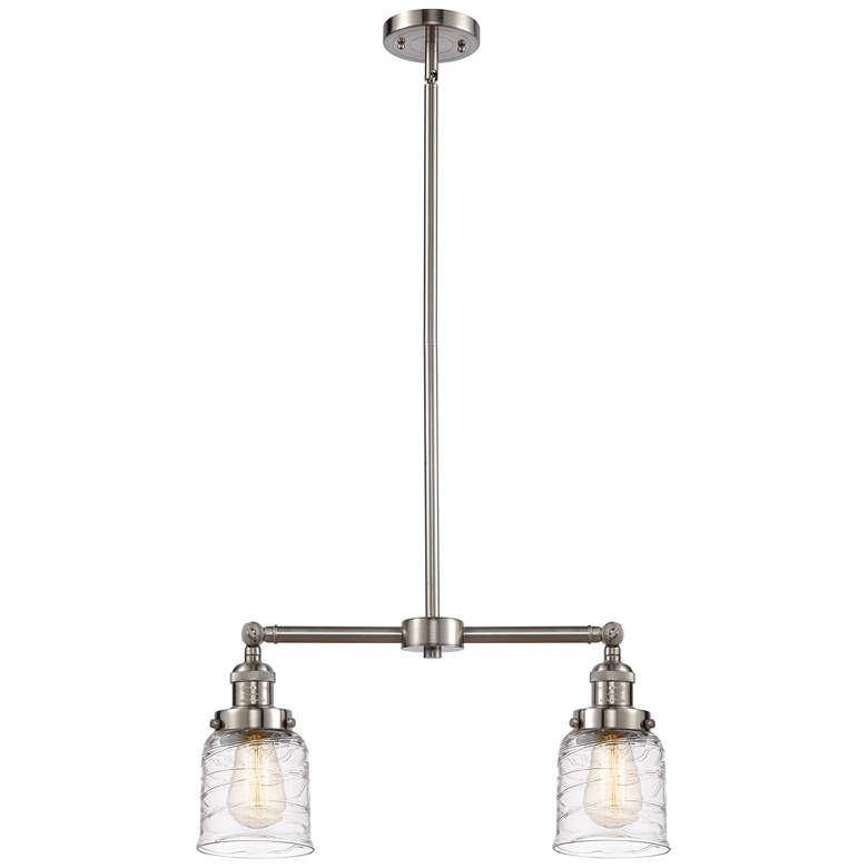 Image 1 Bell - 2 Light 21" LED Island Light - Brushed Satin Nickel - Deco Swi