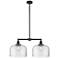 Bell 21" 2-Light Oil Rubbed Bronze Island Light w/ Clear Shade