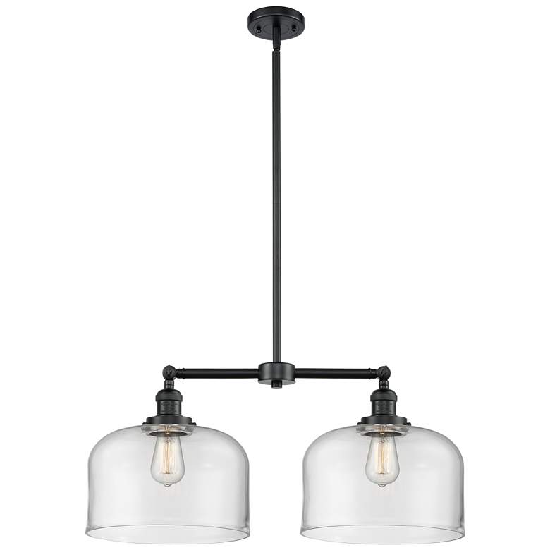 Image 1 Bell 21" 2-Light Oil Rubbed Bronze Island Light w/ Clear Shade