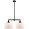 Bell 21" 2-Light Oil Rubbed Bronze Island Light w/ Matte White Shade