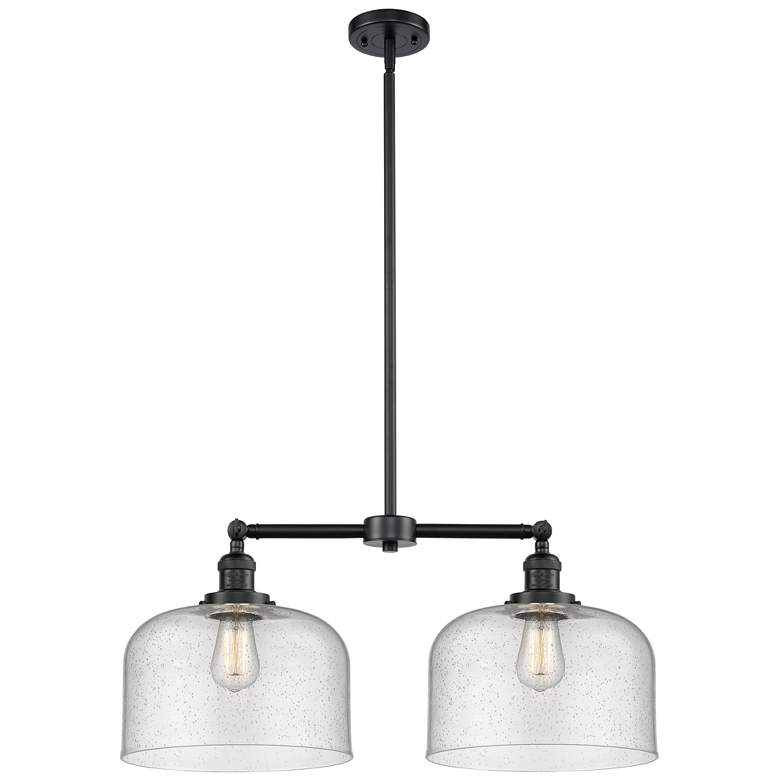 Image 1 Bell 21" 2-Light Oil Rubbed Bronze Island Light w/ Seedy Shade