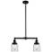 Bell 21" Wide 2 Light Oil Rubbed Bronze Island Light w/ Clear Shade