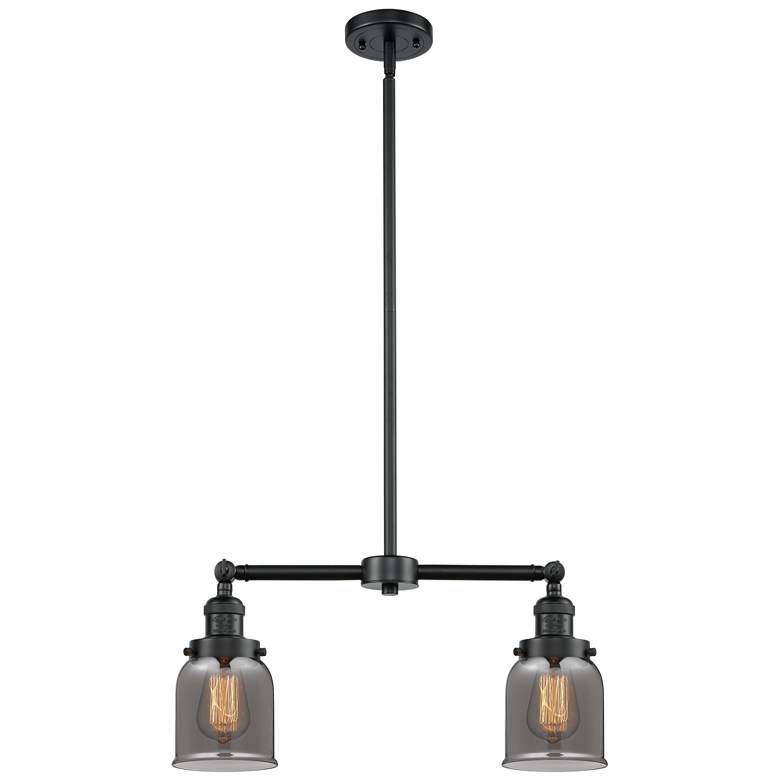 Image 1 Bell 21" Wide 2 Light Oil Rubbed Bronze Island Light w/ Plated Smoke S