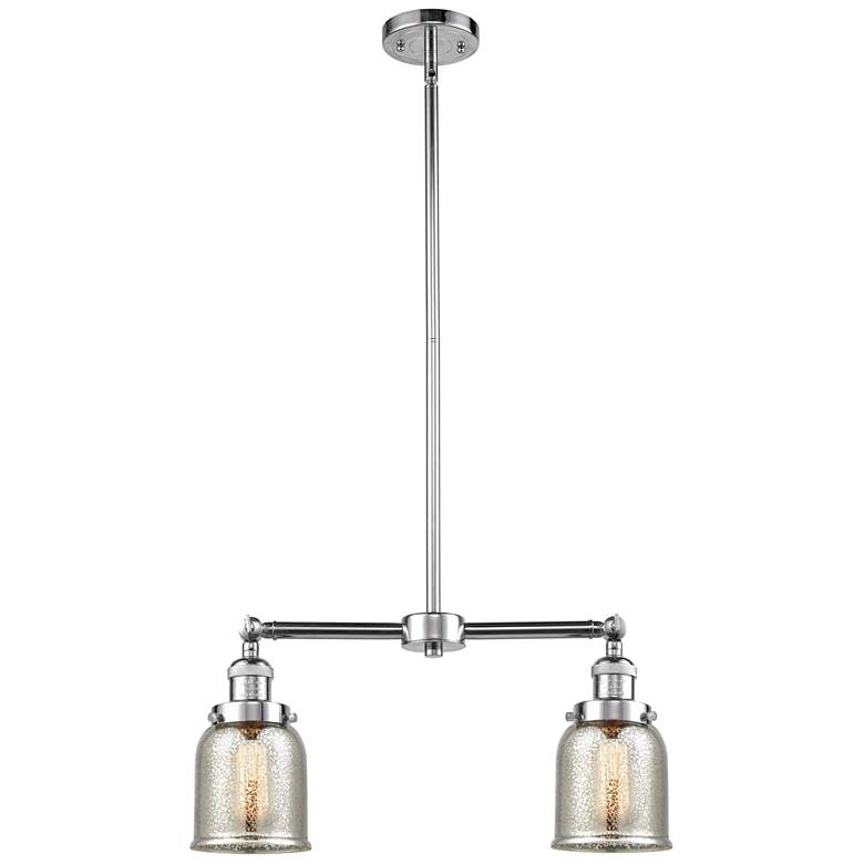 Image 1 Bell 21"W 2 Light Polished Chrome Island Light w/ Mercury Shade