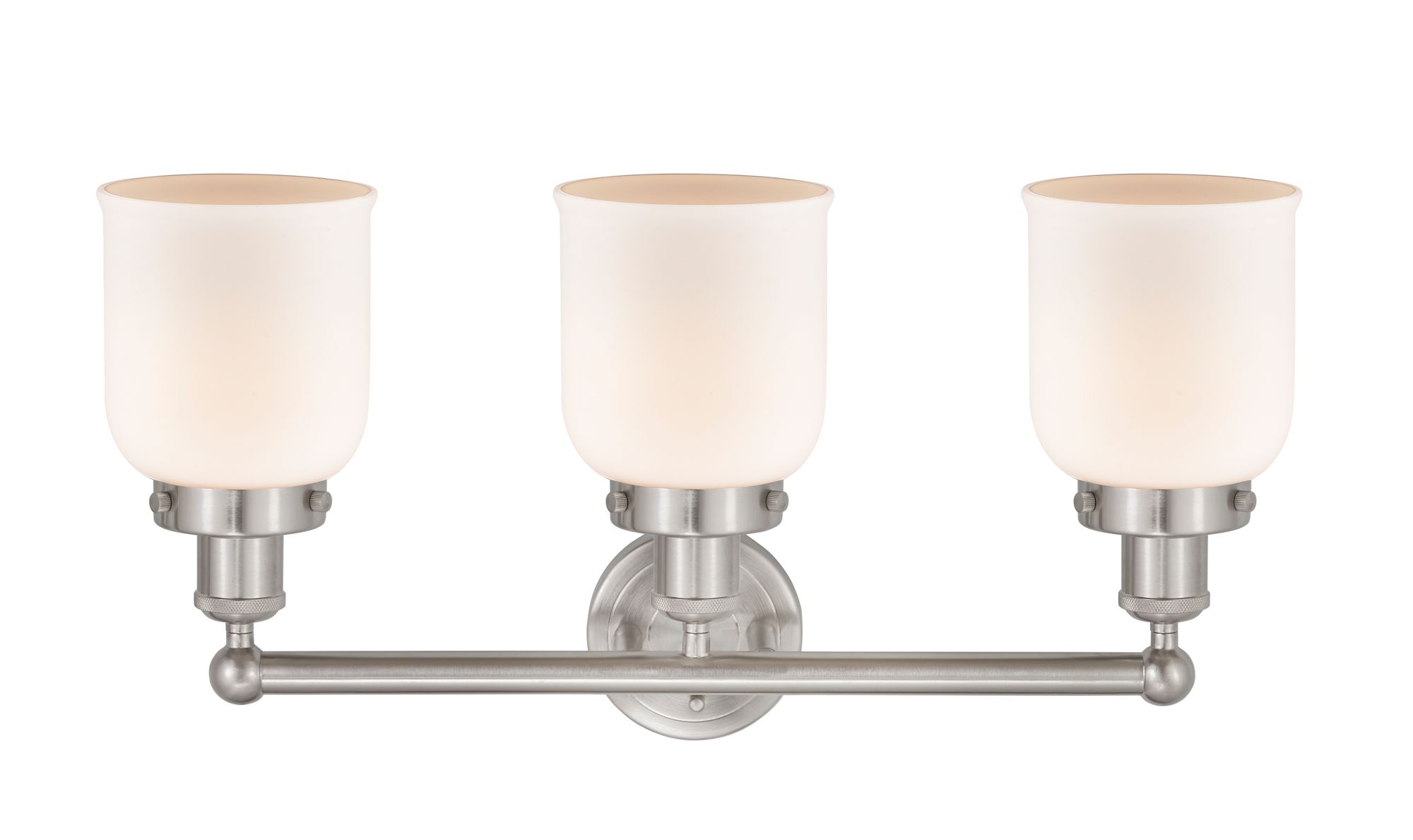 Image 2 Bell 23"W Brushed Satin Nickel and White 3-Light Bath Light more views