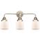 Bell 23"W Polished Nickel 3-Light Bath Light w/ White Shade