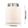 4_Bell 23"W Polished Nickel 3-Light Bath Light w/ White Shade more views