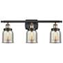 1_Bell 26 1/4" Wide Black Antique Brass 3-Light LED Bath Light