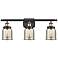 Bell 26 1/4" Wide Black Antique Brass 3-Light LED Bath Light