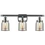 1_Bell 26" Wide Chrome 3-Light Bath Light with Mercury Glass