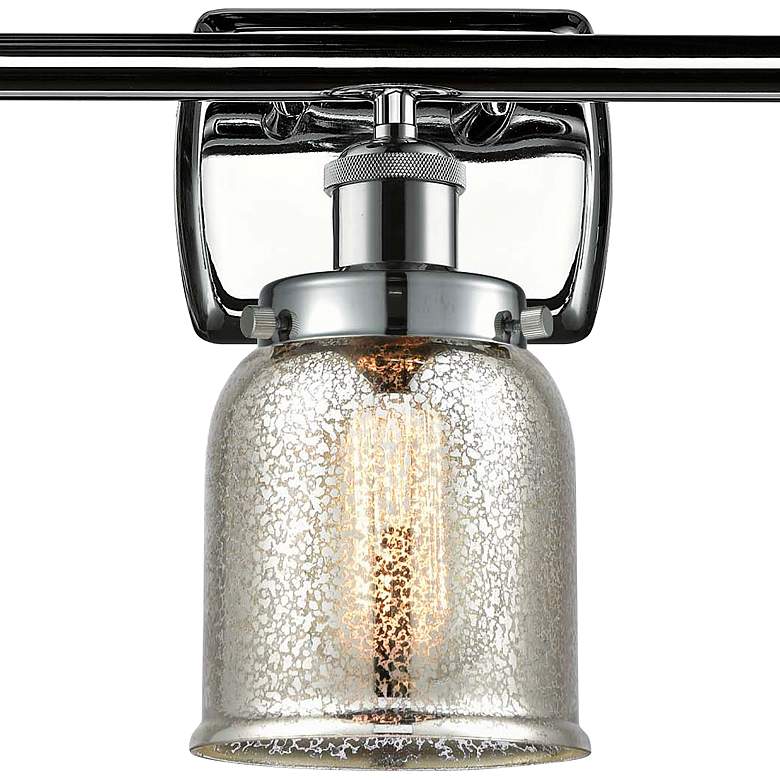 Image 2 Bell 26" Wide Chrome 3-Light Bath Light with Mercury Glass more views