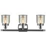 3_Bell 26" Wide Chrome 3-Light Bath Light with Mercury Glass more views