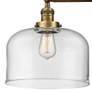 2_Bell 27" Wide Brass 2-Light Island Pendant w/ Clear Glass more views