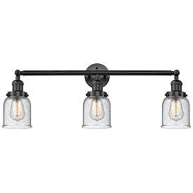 Image1 of Bell 3 Light 30" Bath Light - Matte Black - Seedy Shade