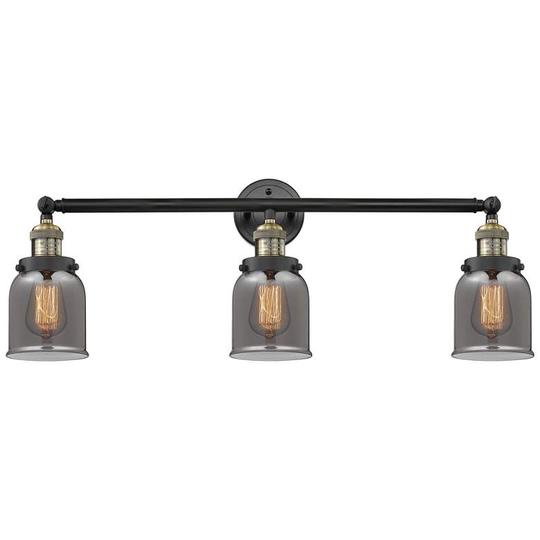 Image 1 Bell 3 Light 30" LED Bath Light - Black Antique Brass - Plated Smoke S