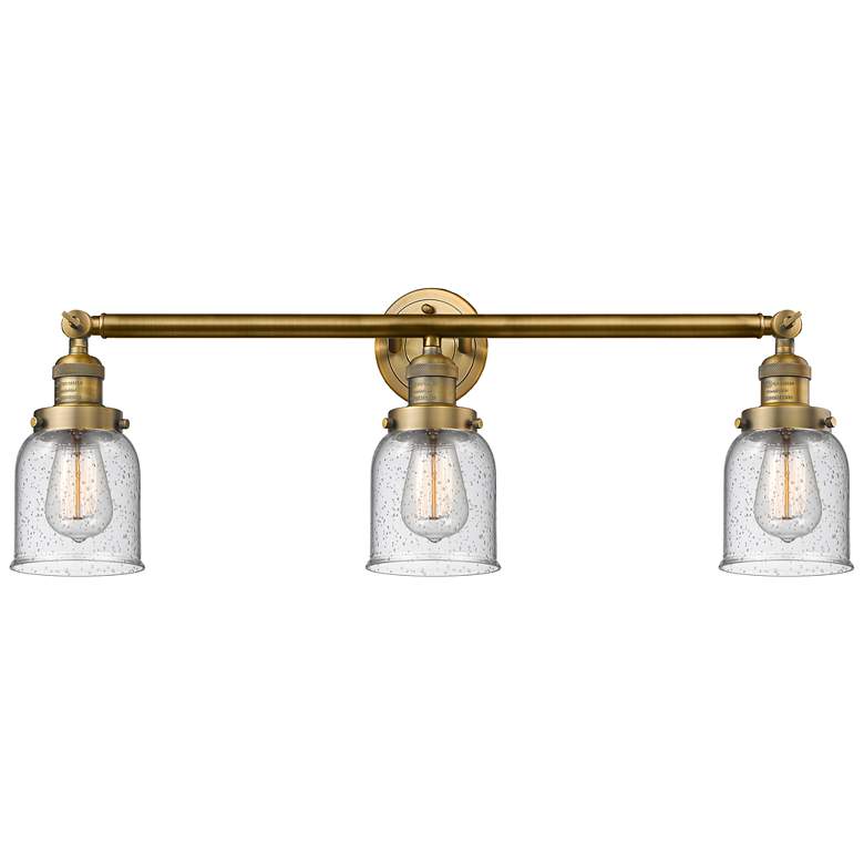 Image 1 Bell 3 Light 30" LED Bath Light - Brushed Brass - Seedy Shade