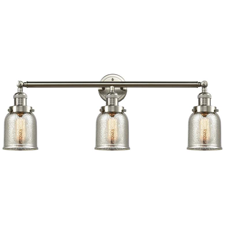 Image 1 Bell 3 Light 30" LED Bath Light - Brushed Satin Nickel - Silver Mercur