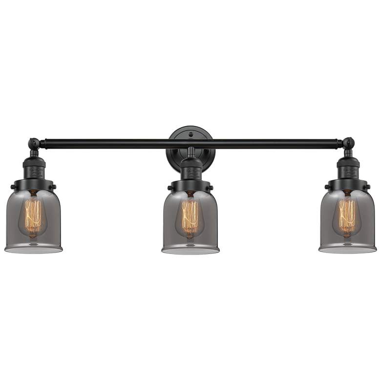 Image 1 Bell 3 Light 30" LED Bath Light - Oil Rubbed Bronze - Plated Smoke Sha