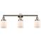 Bell 3 Light 30" LED Bath Light - Polished Nickel - Matte White Shade