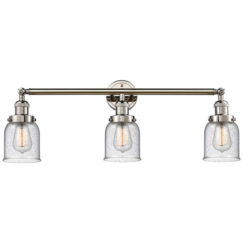 Image 1 Bell 3 Light 30" LED Bath Light - Polished Nickel - Seedy Shade