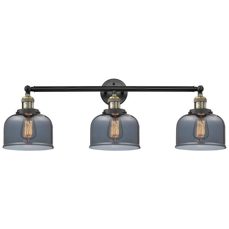 Image 1 Bell 3 Light 32" LED Bath Light - Black Antique Brass - Plated Smoke S